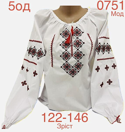 Вышиванка Надийка ND893-0751 white - делук