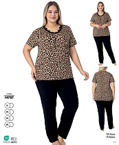 Пижама Cotpark 14707 beige-black - делук