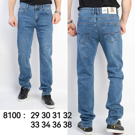 Джинсы God Baron 8100 l.blue - делук
