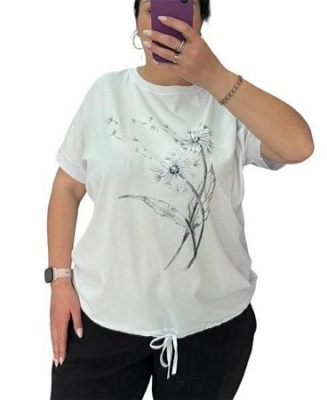 Футболка Elena&Vika 25038 white - делук