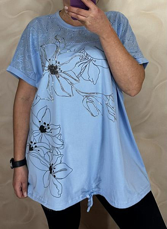 Футболка Levisha 26013 l.blue - делук