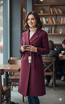 Пальто Met&March 3009 wine - делук