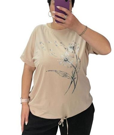 Футболка Elena&Vika 25038 beige - делук