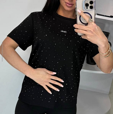 Футболка Lora LR1157 black - делук