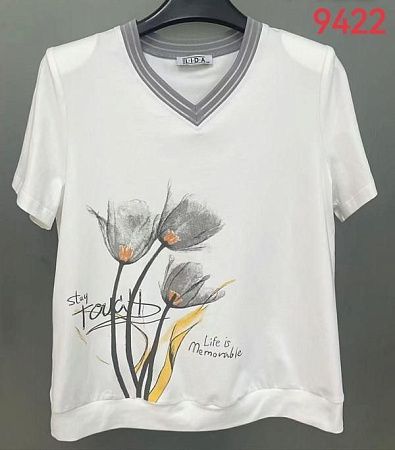 Футболка Lida 9422 white - делук
