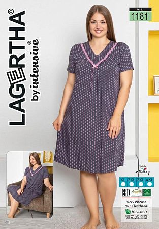 Ночнушка Cotpark 1181 grey - делук