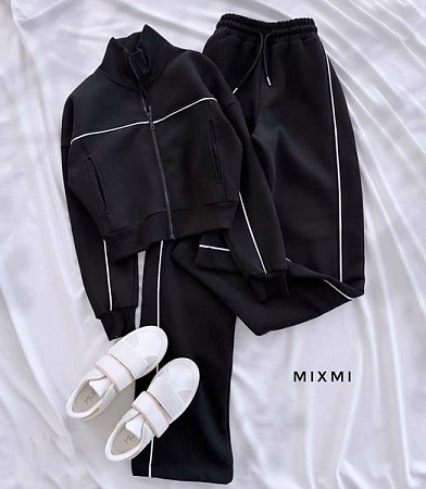 Костюм Спорт Modnulya 7119 black - делук