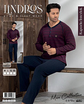 Пижама Lindros 04037 brown - делук