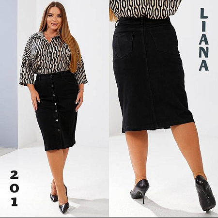 Юбка Liana Denim 201 black - делук