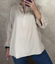 Блузка Levisha 26106 beige - делук