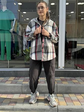 Рубашка Jjf 7732 grey - делук