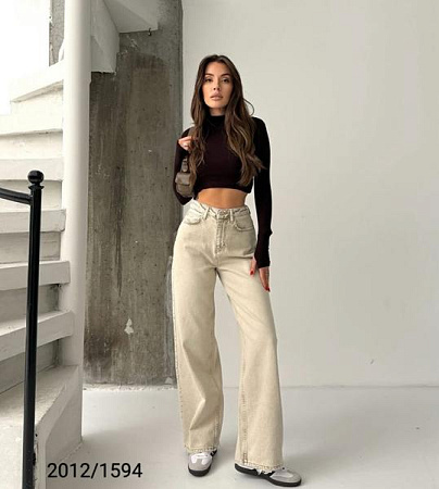 Джинсы Jeans Style 2012-1594 beige - делук