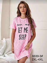 Ночнушка Anion 6639-3 pink - делук