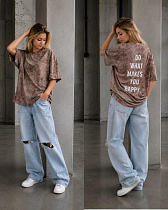 Футболка Karolina KR666 brown - делук