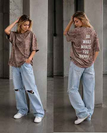 Футболка Karolina KR666 brown - делук