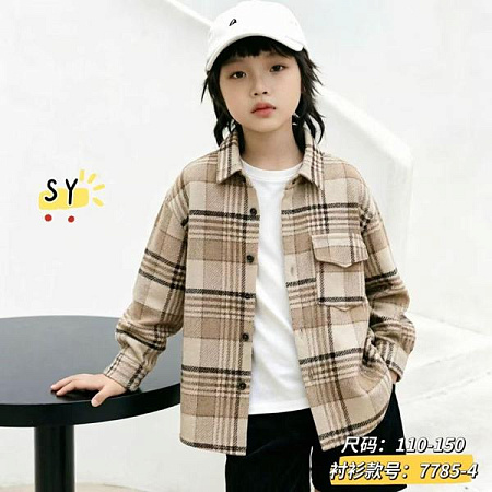 Рубашка Fashion Kids 7785-4 beige - делук