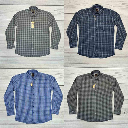 Рубашка Samo 4145 d.grey-l.grey - делук