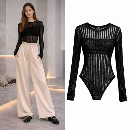 Боди Karolina KR614 black - делук