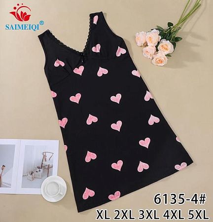Ночнушка Saimeiqi 6135-4 black - делук