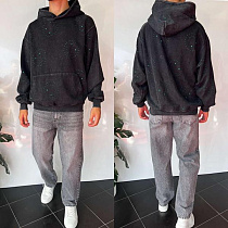 Худи Three Black 2365 black - делук