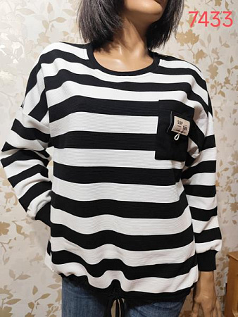 Свитер Lida 7433 white-black - делук