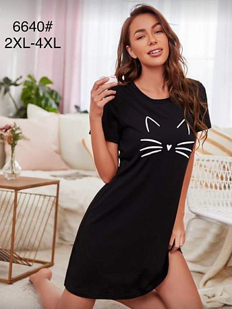 Ночнушка Anion 6640 black - делук