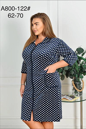 Халат Brilliant BA800-122 navy - делук