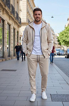 Костюм Спорт Delviago DL655 beige - делук