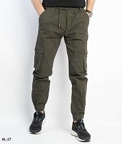 Джоггеры Basanjiu L27 khaki - делук