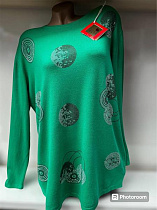 Свитер Elena&Vika 24049 green - делук