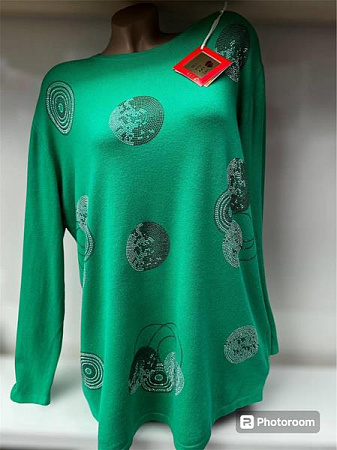 Свитер Elena&Vika 24049 green - делук