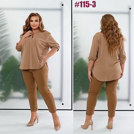 Блузка Bat 115-3 beige - делук