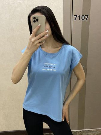 Футболка Fsn 7107 l.blue - делук