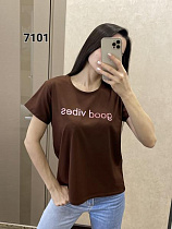 Футболка Fsn 7101 brown - делук