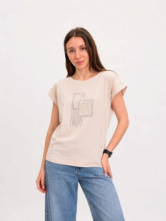 Футболка Fsn 6567 beige - делук