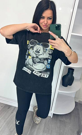 Футболка Lora LR1285 black - делук