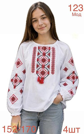 Вышиванка Надийка ND1555-123 white - делук
