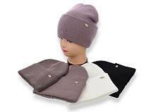 Шапка Angelica KM021-3 подвійна mix - делук