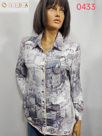 Рубашка Lida 0433 grey - делук