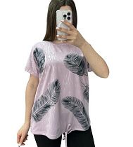 Футболка Levisha 25065 lilac - делук