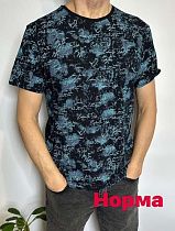 Футболка Vip Stendo 5104 black-l.blue - делук