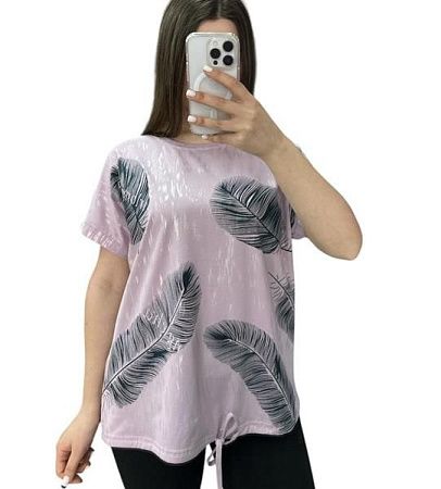 Футболка Levisha 25065 lilac - делук