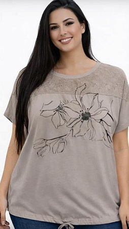 Футболка Elena&Vika 26013 grey - делук