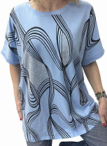 Футболка Elena&Vika 26010 l.blue - делук