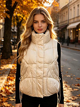 Жилетка Jacket M2601 beige - делук