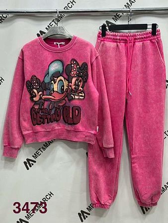 Костюм Спорт Met&March 3473 d.pink - делук