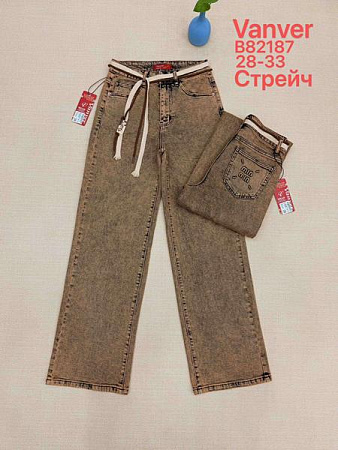 Джинсы Leen B82187 brown - делук
