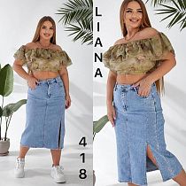 Юбка Liana Denim 418 l.blue - делук