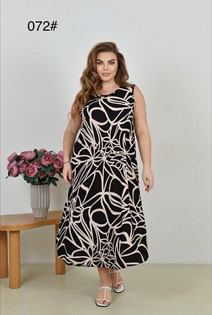 Сарафан Estima 072 black-apricot - делук