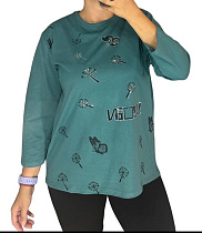 Свитер Elena&Vika 27086 green - делук